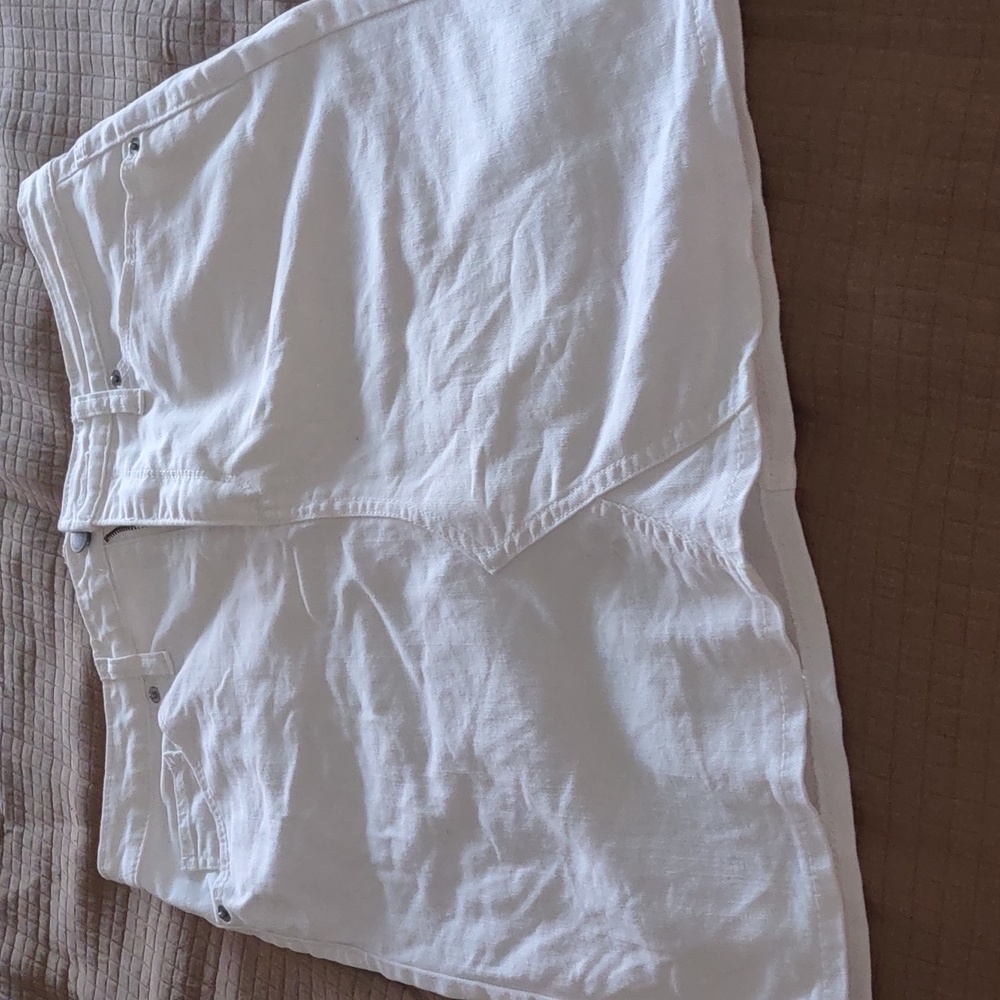 White jean skirt